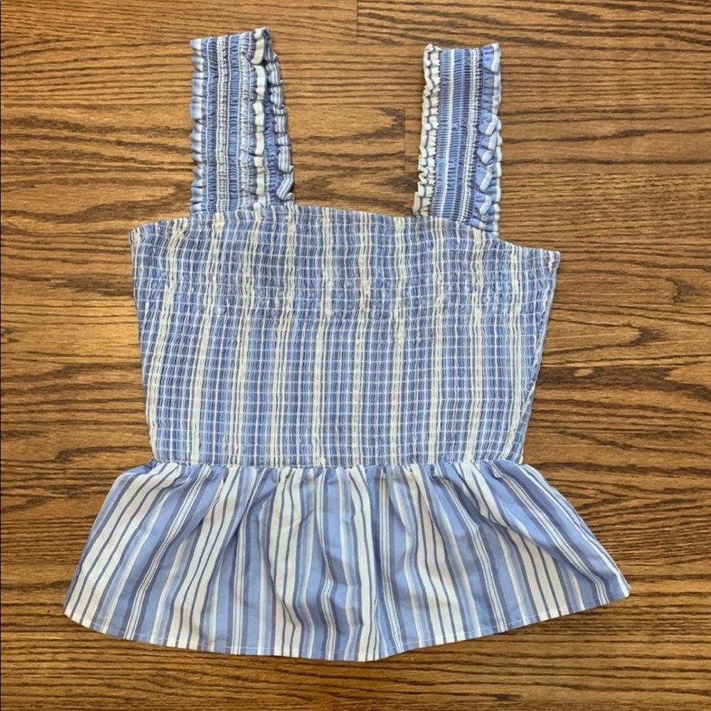 English Factory Blue and White striped top